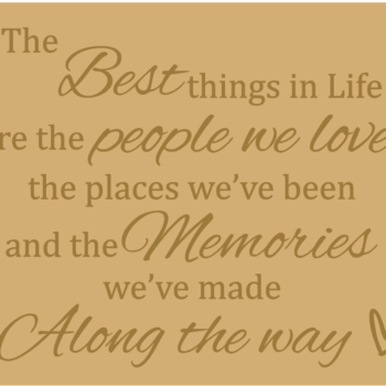 18mm Engraved Plaque - The Best things in Life, are the people we love