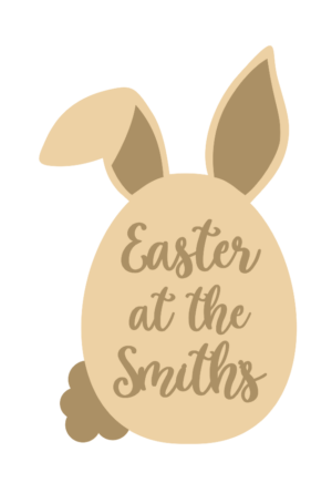 3mm Layered Bent Ear Easter At Sign