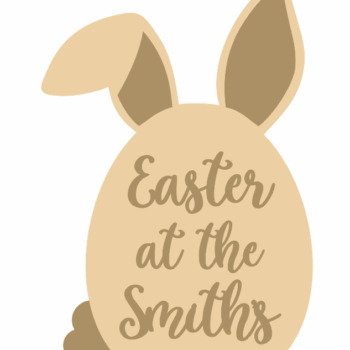 3mm Layered Bent Ear Easter At Sign