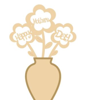 18mm Layered Fillable Vase and Flowers