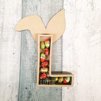 18mm Layered Fillable Bunny Letter (without inner ear piece)