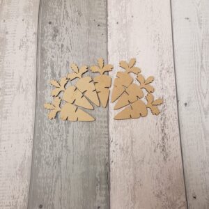 3mm MDF NEW CARROT SHAPE (pack of 10)