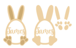 3mm Layered Easter Egg Dangly with name