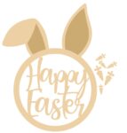 3mm Happy Easter Bunny Head