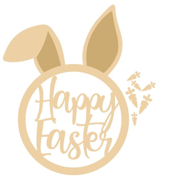 3mm Happy Easter Bunny Head