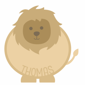18mm Layered Fillable Lion Shape with name