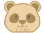 18mm Layered Fillable  Panda Head Shape with name