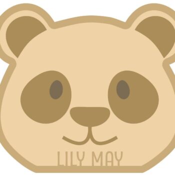 18mm Layered Fillable Panda Head Shape with name