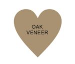 4mm OAK VENEER Standard Heart (single)
