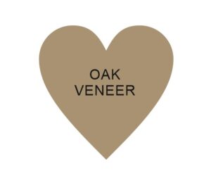 4mm OAK VENEER Standard Heart (single)