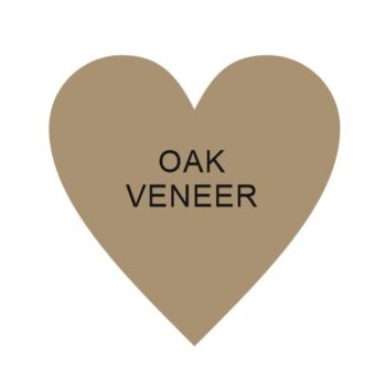 4mm OAK VENEER Standard Heart (single)