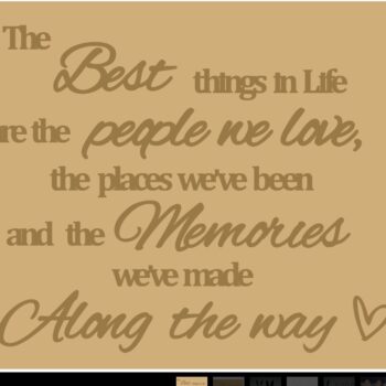 3mm Layered Plaque - The Best things in life are the people we love, the places we've been...
