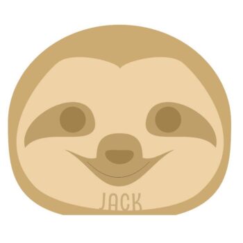 18mm Layered Fillable Sloth Head Shape with name