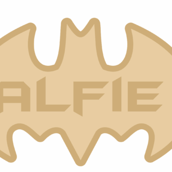 18mm Layered Fillable Bat Shape with name