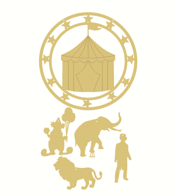 3mm mdf Circus Dream Catcher