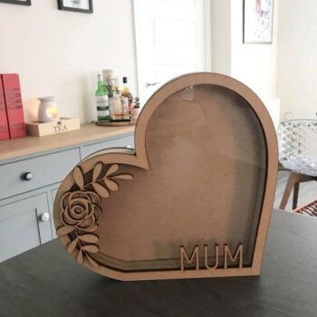 18mm Layered Fillable Heart with stick on flowers