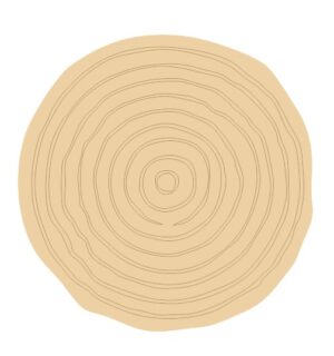 3mm mdf Etched Log Slice Style 3 (Pack of 5)
