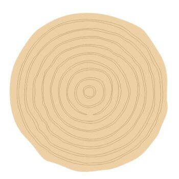 3mm mdf Etched Log Slice Style 3 (Pack of 5)