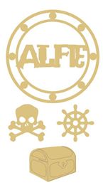 3mm mdf Personalised Pirate Dream Catcher