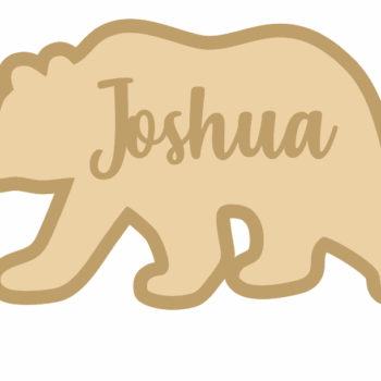 18mm Layered Fillable Polar Bear Shape with name