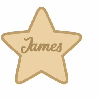 18mm Layered Fillable Star Shape with name