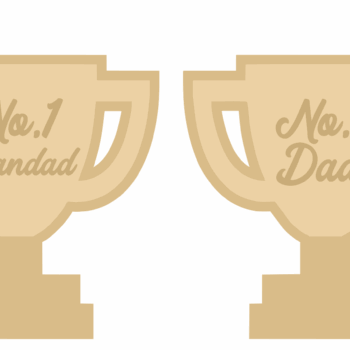 18mm Layered Fillable Trophy Shape with name