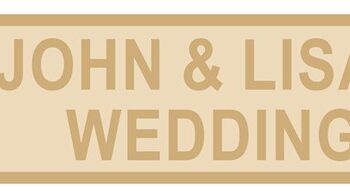 4mm Narrow Road Arrow Wedding Sign