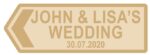 4mm Tall Road Arrow Wedding Sign