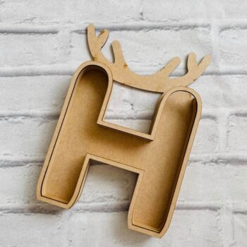 18mm Layered Fillable Antler Letter with name