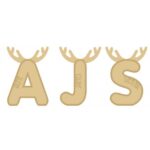 18mm Layered Fillable Antler Letter with name