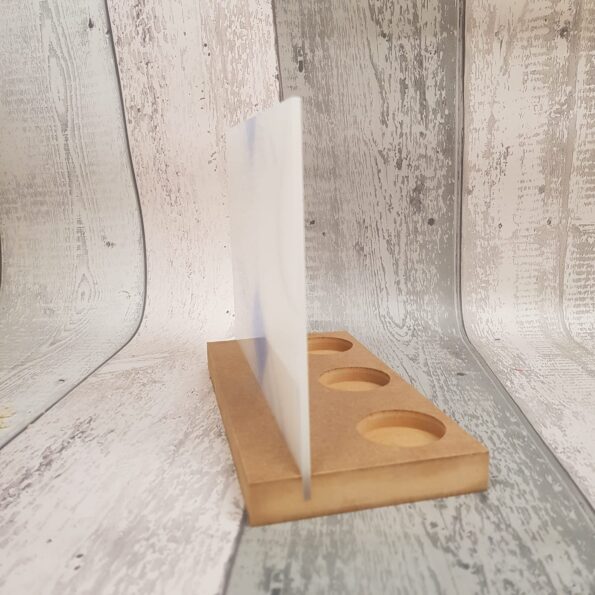 Perspex Candle Stand 200 x 200mm (with 3 T Light Holes)