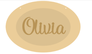 3mm Layered Double Oval with Name