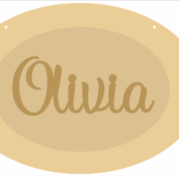 3mm Layered Double Oval with Name