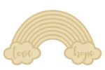 3mm Layered Rainbow Plaque - Love and Hope Words