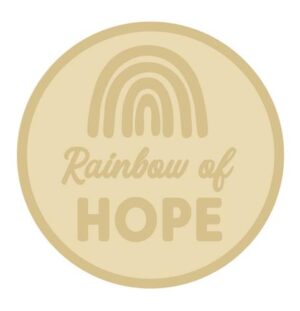 3mm Layered Circle Plaque - Rainbow Of Hope
