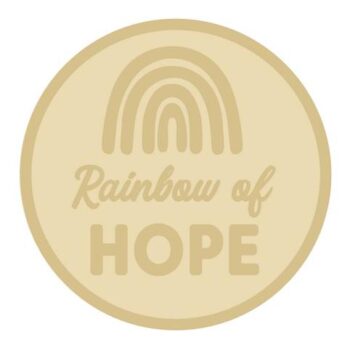 3mm Layered Circle Plaque - Rainbow Of Hope