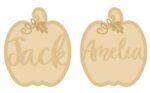 18mm Layered Fillable Pumpkin Shape with name leaf and vine