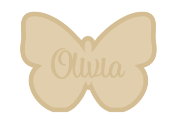 18mm Layered Fillable Buttefly with name