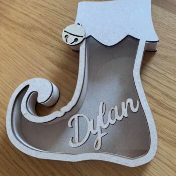 18mm Layered Fillable Elf Boot with name