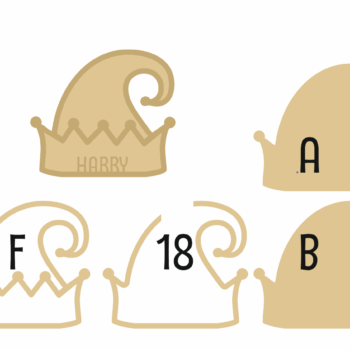 18mm Layered Fillable Elf Hat with name