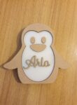18mm Layered Fillable Penguin with name