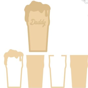 18mm Layered Fillable Pint Glass with name