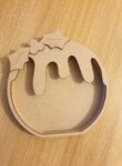 18mm Layered Fillable Xmas Pudding Shape with name