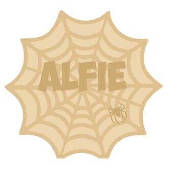 18mm Layered Fillable Spiders Web Shape with name and spider