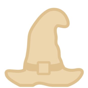 18mm Layered Fillable Witches Hat Shape with name