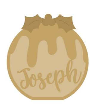 18mm Layered Fillable Xmas Pudding Shape with name