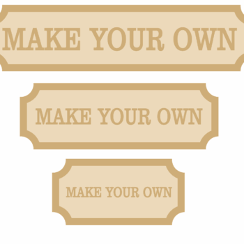 4mm Make Your Own Tall Street Sign (single or double line)