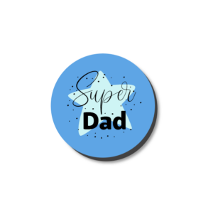 3mm Printed Token - Super Dad - Blue