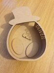 18mm Layered Fillable Snowman Egg Shape with name