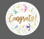 3mm Printed Token - Congrats!